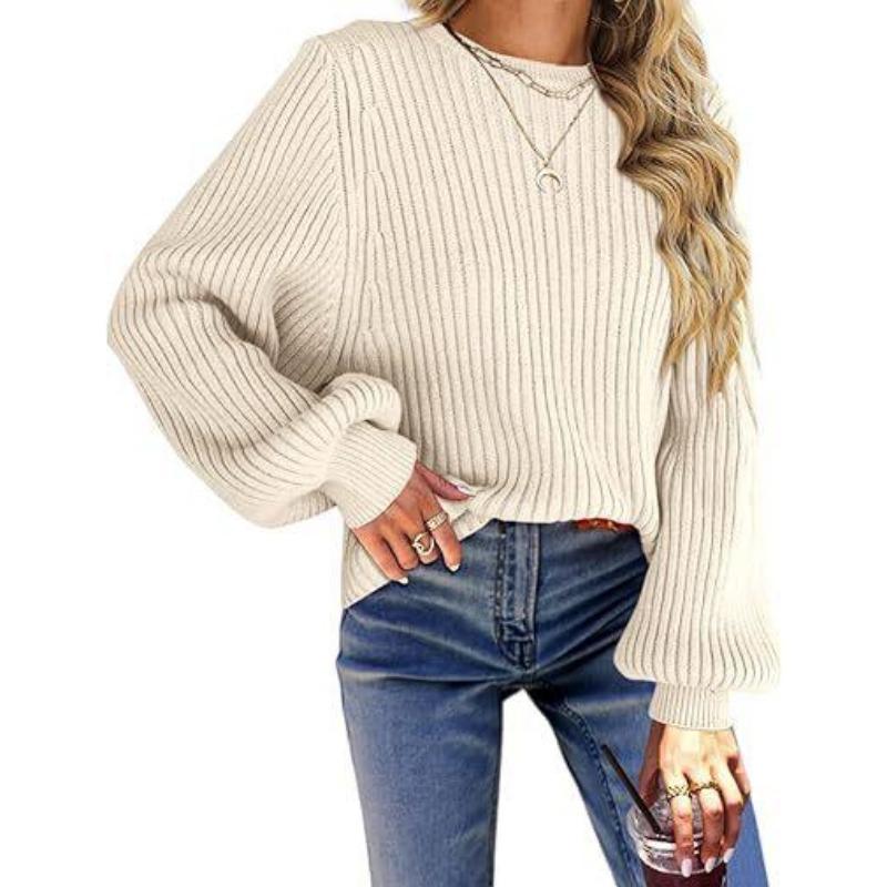 Mode printemps automne femmes pull col rond à manches longues en vrac chaud épais pull pulls confort chemise