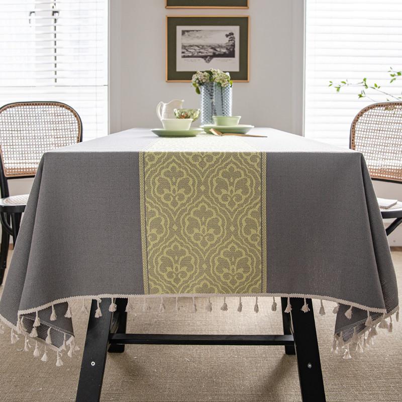 Tablecloth Simple Pastoral Plaid Household Geometric Rectangular Coffee Table Tablecloth Dining Table Suitable For Hotel Restaurants
