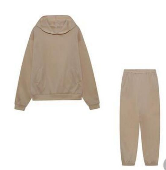 

Европейский и американский повседневный женский утолщенный комплект свитшота с длинными рукавами и брюк M хаки