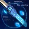 Cool Dual-Head Telescopic Rotating Laser Sword Telescopic Flashing Blade Finger Rotating Laser Sword
