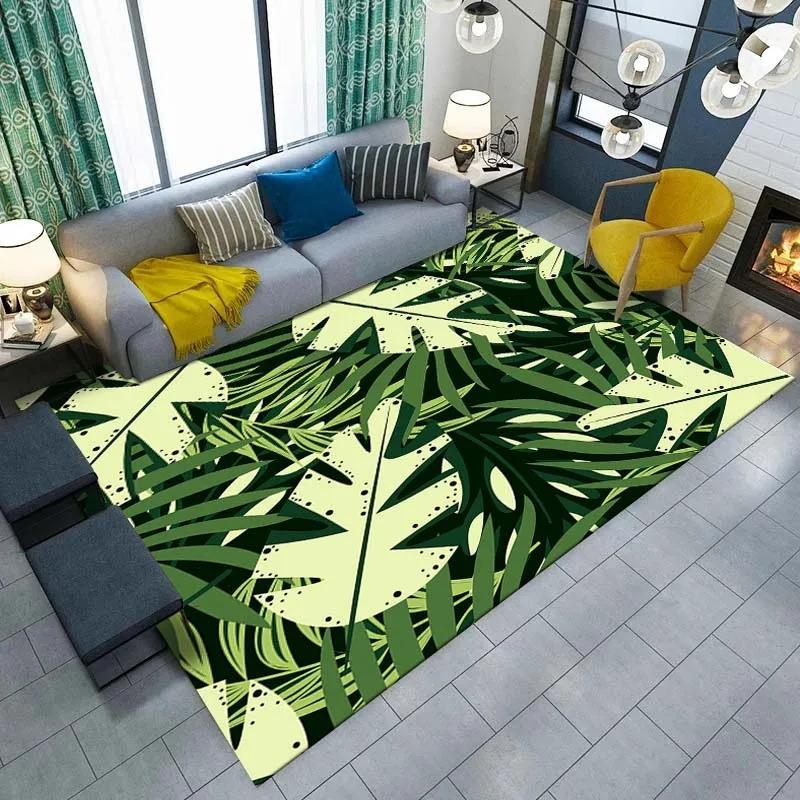 Tropical Plant Leaf Printed Floor Mat Door Front Decoration Home Living Room Floor Mat
