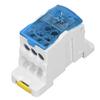 DIN Rail Distribution Box Universal Electric Terminal Block Power Wire Connector Junction Box 690V 125A Blue