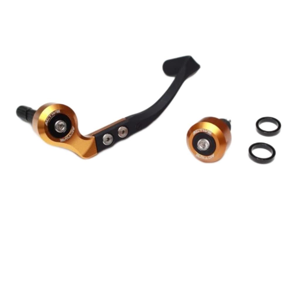 ACTIVE 30805015 Brake Lever Guard & Bar End Set, Gold, Handle Inner Diameter 0.6