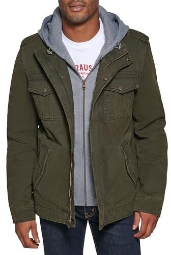 

Демисезонная куртка Levi s Gewaschene Fleece-Oberbekleidungsjacke olive S