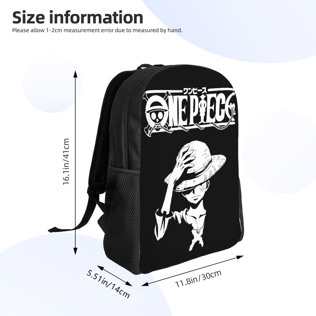 One Pieces Backpacks for Men Women Water Resistant School College Luffy Bag Print Bookbag