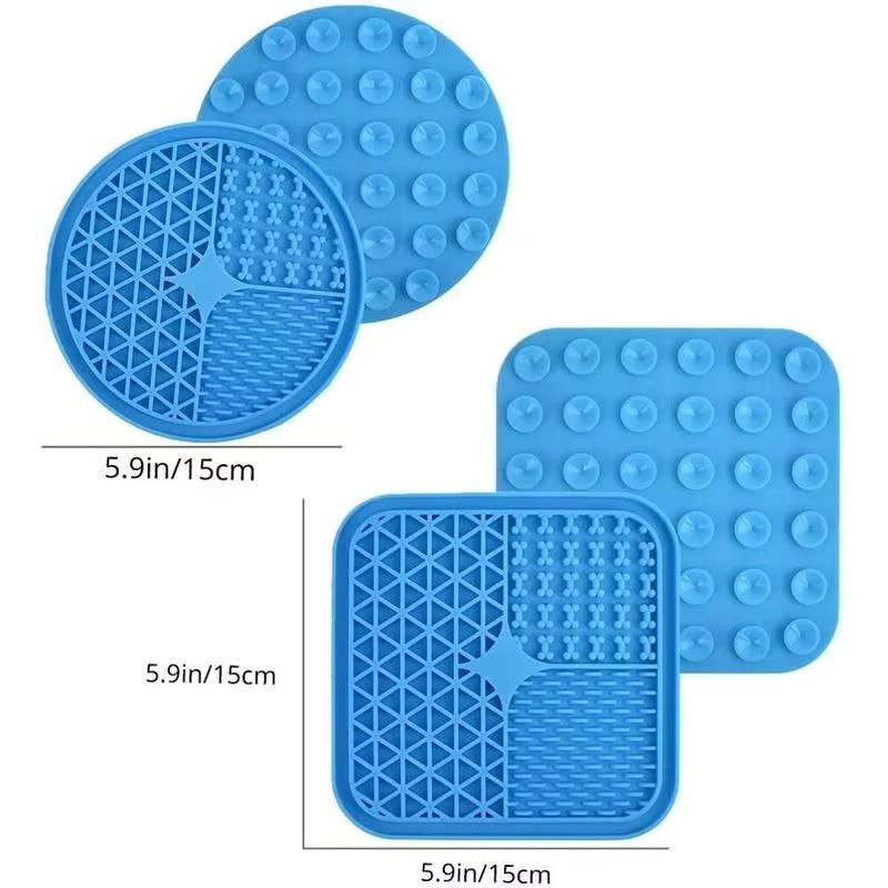 Dog Licking Mat Slow Food Mat Drizzling Licking Pad Suction Cup Slow Food Mat Silicone Slow Food Mat Pet Dog Licking Mat