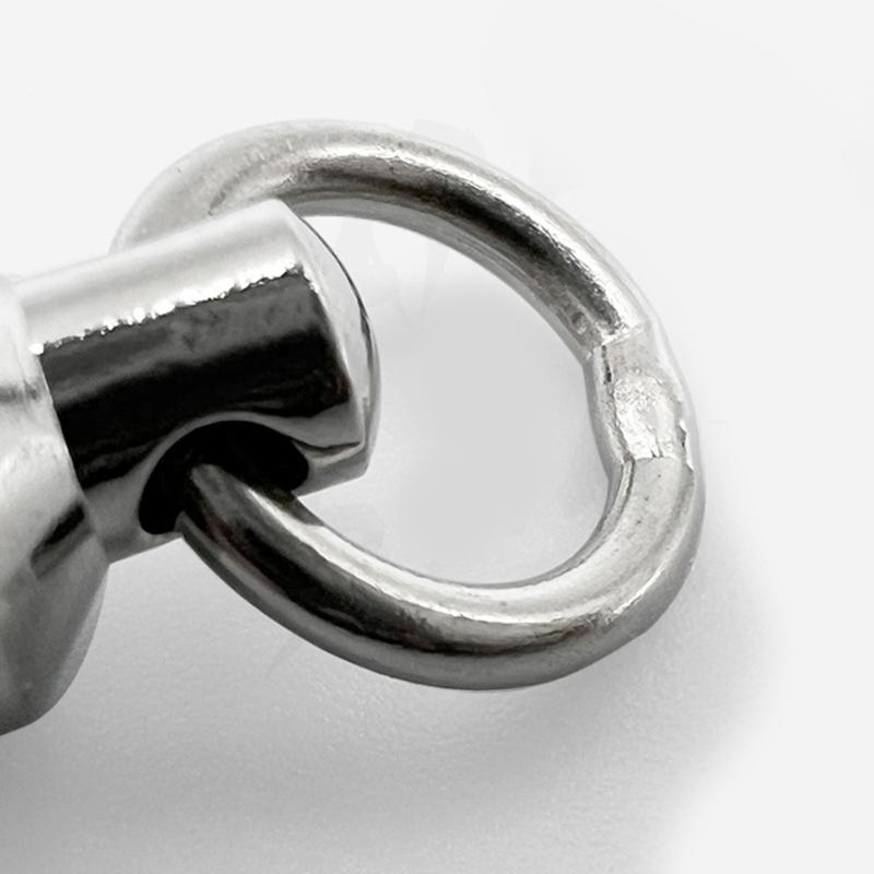 50Pcs Fishing Line Hook Connectors Round Bearing Swivels Fishing Snap Fishing Swivels Fishing Swivels with Locking Snap