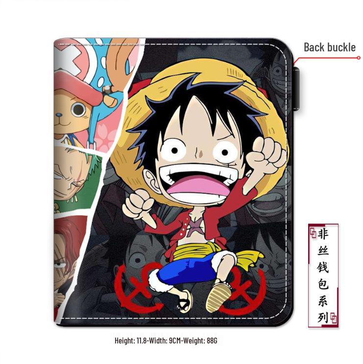 Portmonetka na monety i etui na karty zapinane na zamek błyskawiczny z motywem One Piece