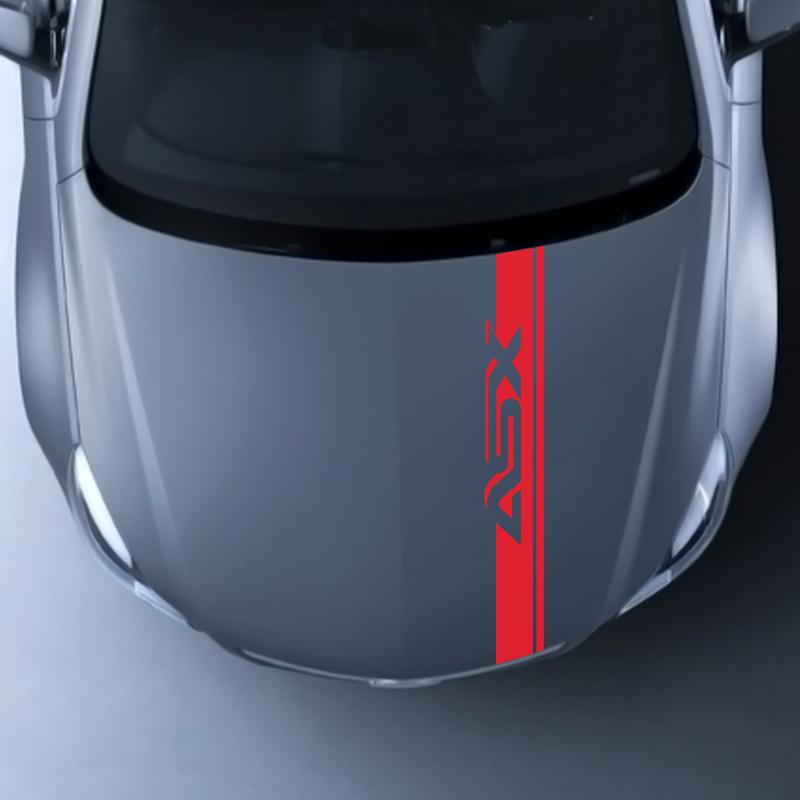 Car Engine Bonnet Decal Hood Cover Sticker For Mitsubishi Lancer 10 3 9 EX Outlander 3 ASX Ralliart Competition Auto Accessories