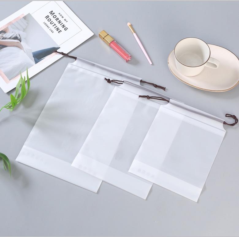 

Frosted Thickened Drawstring Bag for Clothing, Underwear, Socks & Shoes