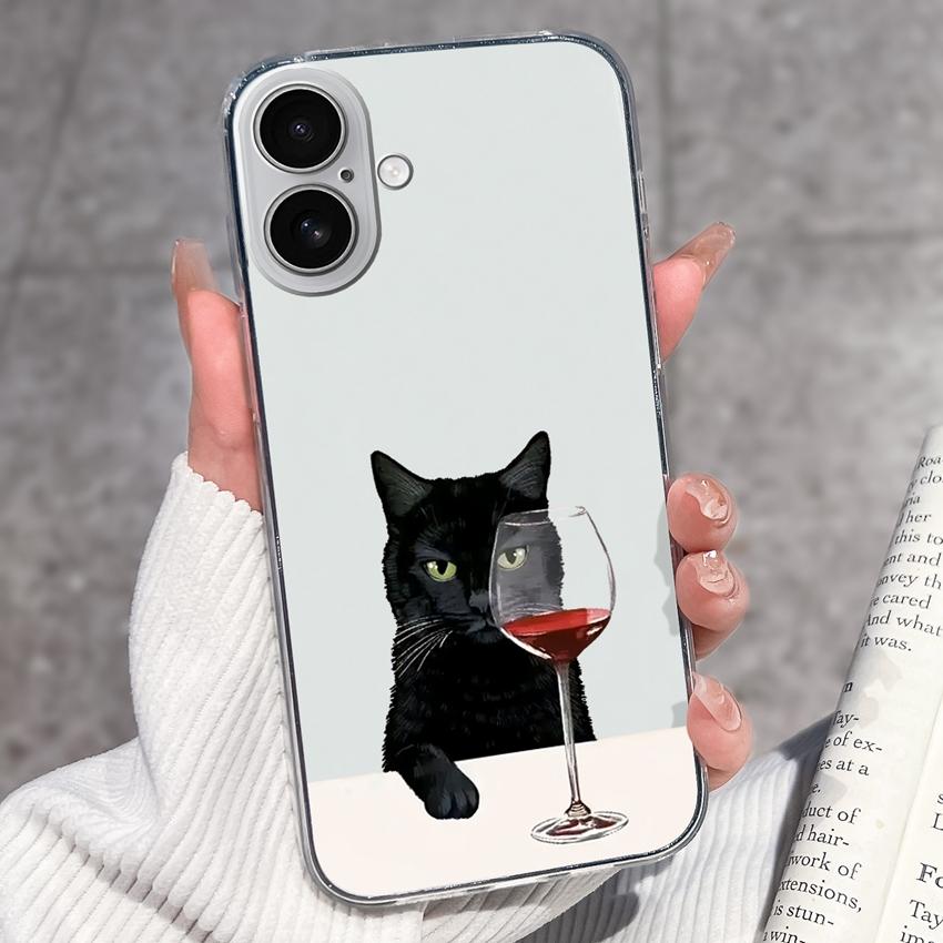 For iPhone 17 Air 16 15 14 13 Pro Max Plus 16e Luxury Clear Phone Case Cute Couple Piggy Pattern Soft Silicone Anti Slip Shell For iPhone Bumper Cover