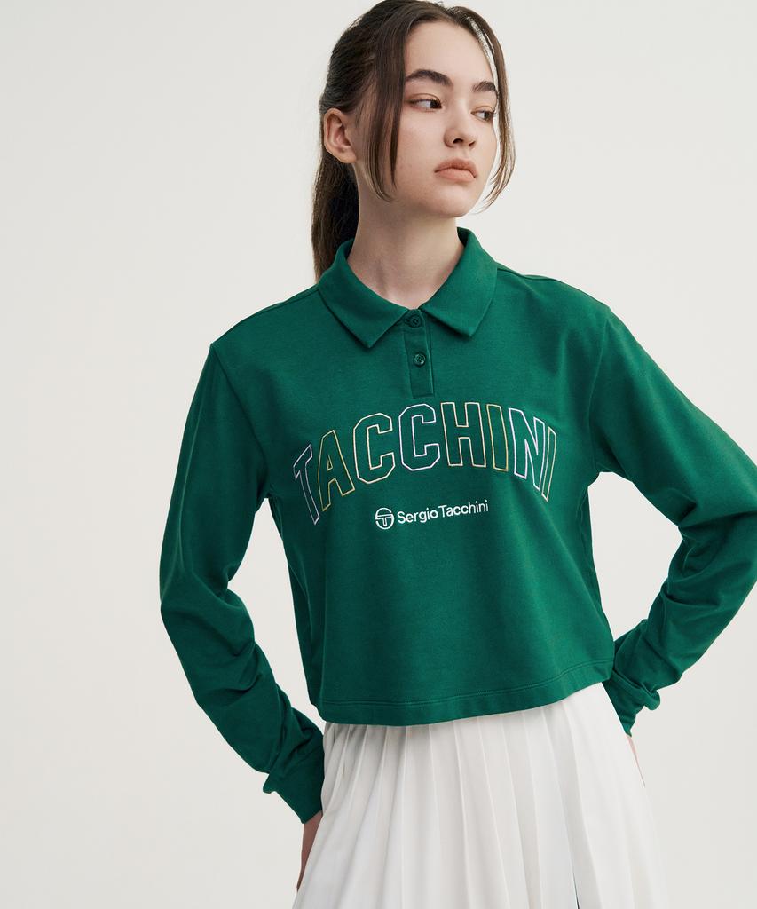 SERGIO TACCHINI W Preppy Crop Long Sleeve Polo