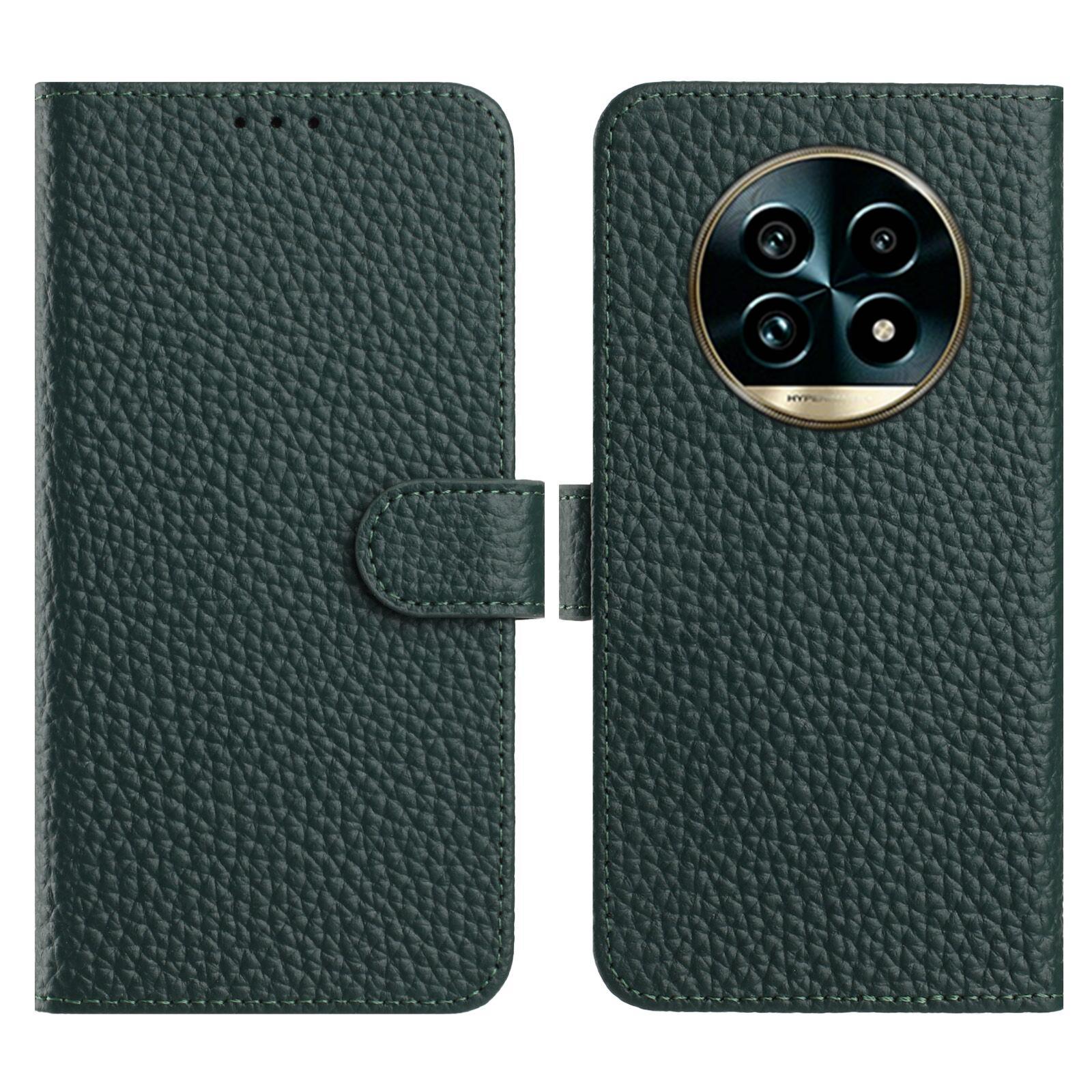 

Flip Phone Case For Realme 14 Pro Lite 5G/13 Pro+ 5G (Global)/13 Pro 5G (Global) Wallet Stand Litchi Texture Genuine Cow Leather Cover A