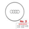 For Audi 8P 1PC Car Style Steering Wheel Center Logo Cover Sticker Decoration For AUDI A6L Q7 Q3 Q5 A7 2005-2024 A5 A3 A4L A8L 2005-2016 A8