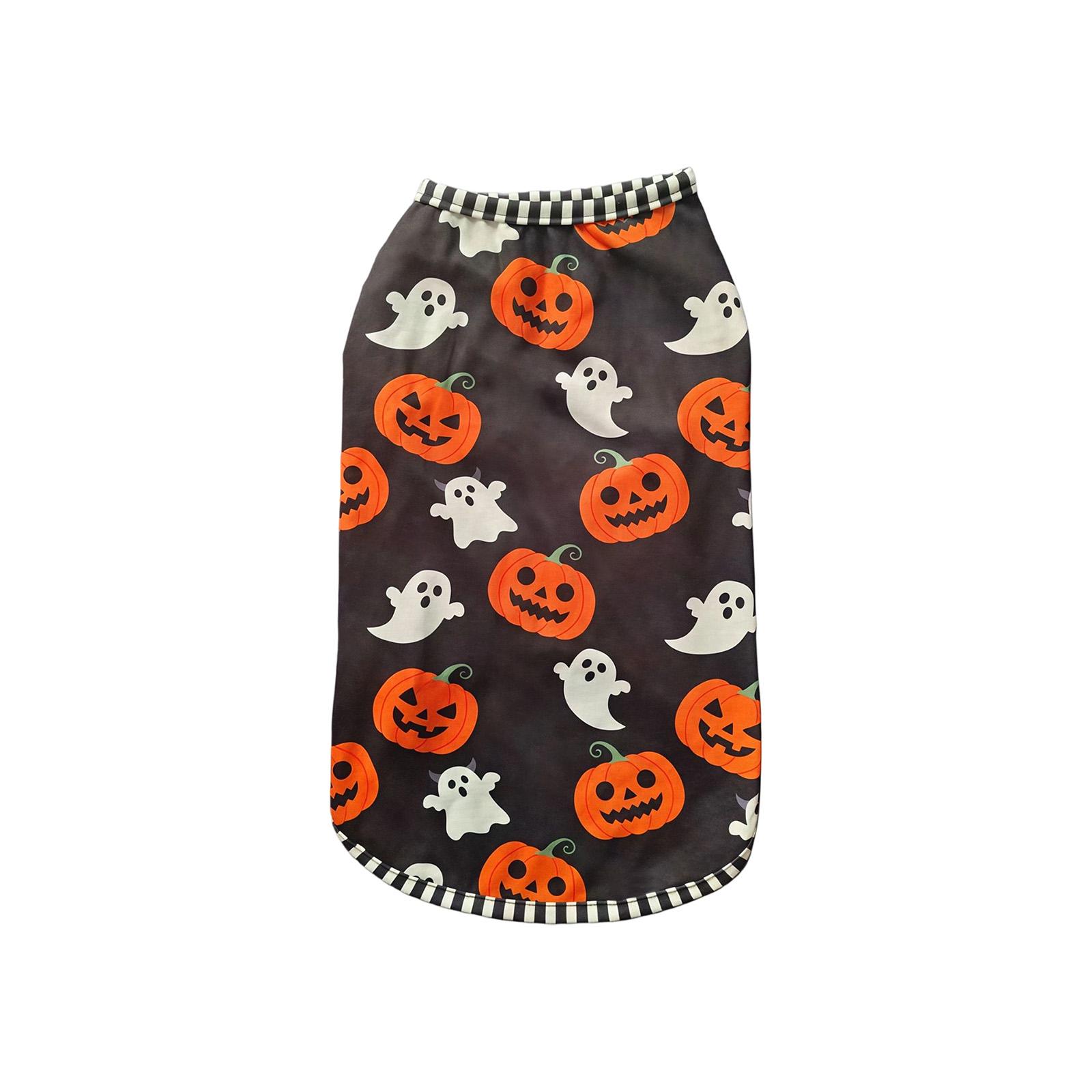 Small Dog Halloween Costume Funny Pumpkin Print for and Small Breeds M