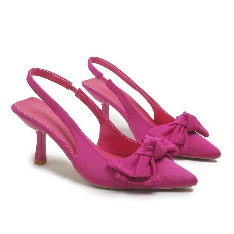 New Women Sandals  Brand High Heels Sandals Sexy Pointed Toe Slip On Bow Casual Shoes Office High Heels Women Shoes