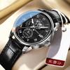 Modern Mens Watch With Calendar Function And Leather Strap For Business Use