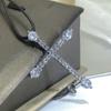 Classic Retro Shiny Cubic Zirconia Cross Chic Fashionable  Tone Women Crystal Stone Cross Choker Pendant Pendant Necklace Event Party Event