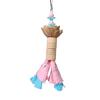 Parrot Chewing Toy Natural Pith Ball And Paper Rope Bite Resistant Bird Cage Enrichment For Small Medium Bird Cockatiel Lovebird