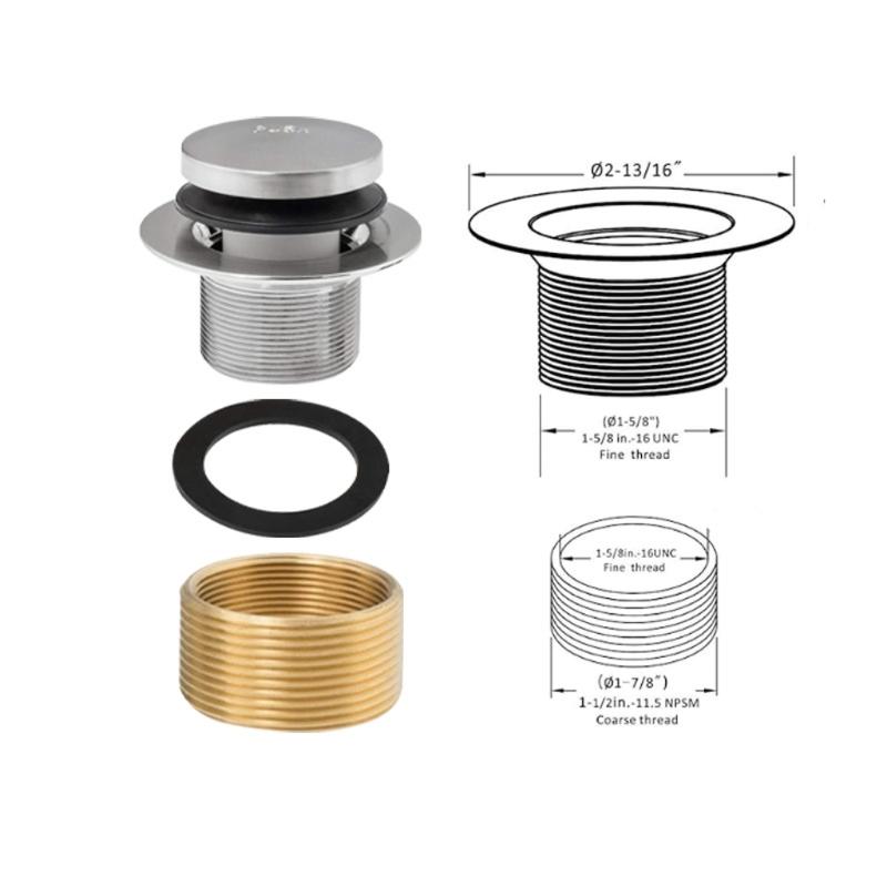 Bathroom Bathtub Drain Conversion Kits Tub Drain Plug Trim Set with Two-Hole Overflows Faceplates Bathtub Stoppers