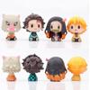 Set Demon Slayer Kamado Tanjirou  Agatsuma Zenitsu Action Figure Anime Model Pvc Statue Collectible Toy