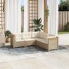 VidaXL Garden Lounge Set with Cushions 5 Pcs Beige Braided Resin 3261823