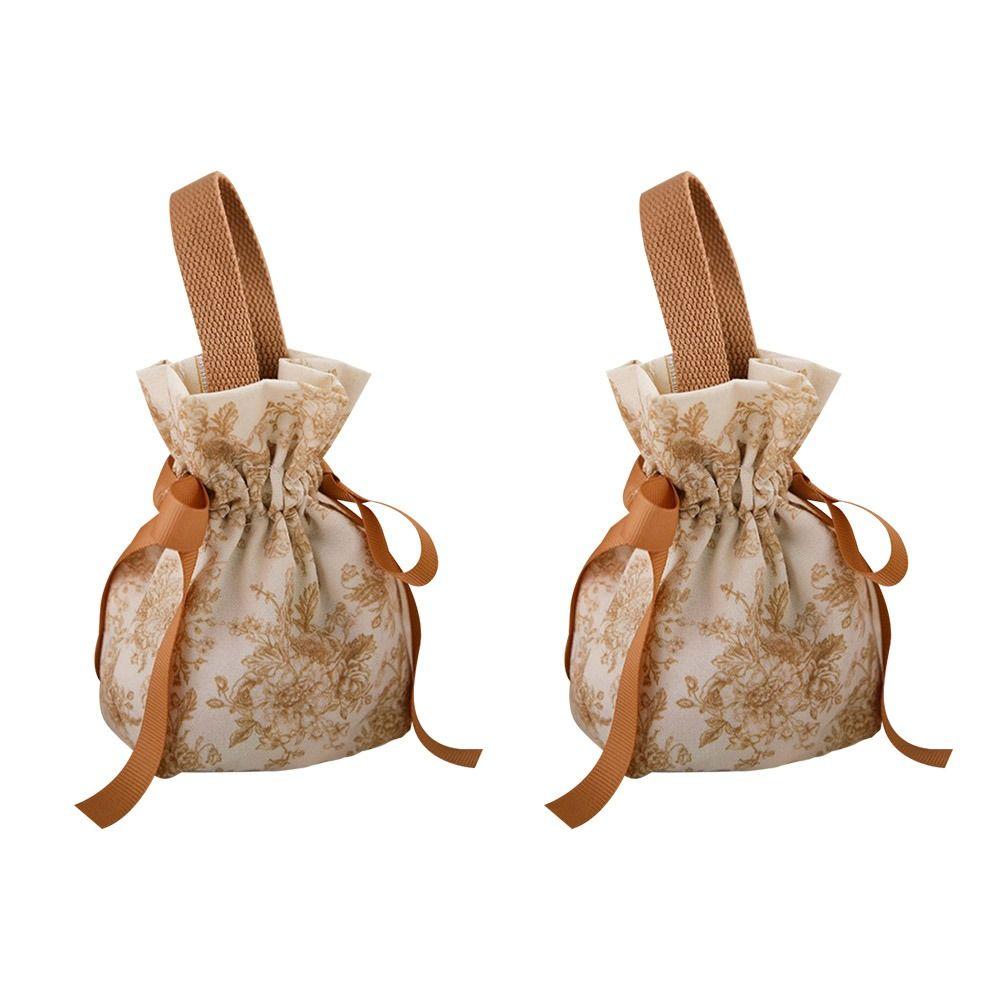 Canvas Flower Hand-painted Creative Candy Pouch Candy Bag Drawstring Bag Gift Packaging Boxes