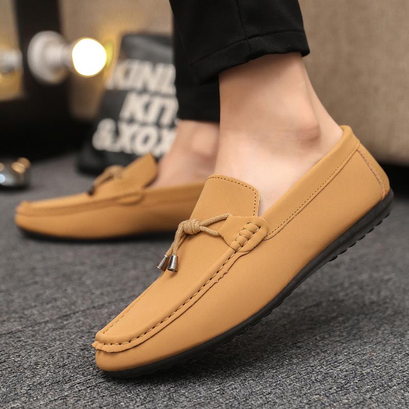 MAEDEF Men's Loafers Casual Flats Business Shoes Men Breathable Lightweight Slip on Boat Shoes Male Comfortable Men Formal Shoes