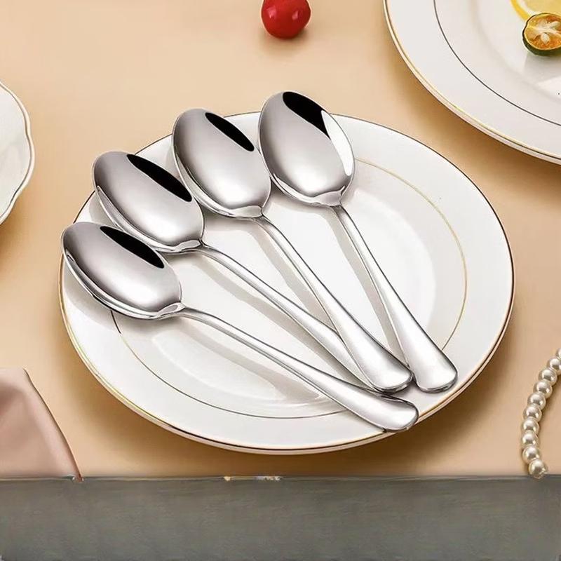 

European Style Stainless Steel Pointed Dinner Spoons (Set of 20)
