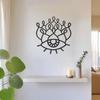 Geometric Eye Metal Wall Art Boho Line Abstract Sculpture Modern Hanging Decor For Spiritual Lovers