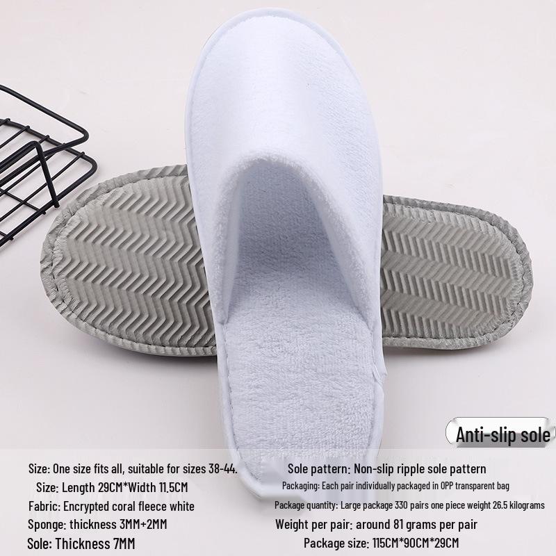 Disposable Non-slip Slippers for Hotels, B&Bs, and Beauty Salons