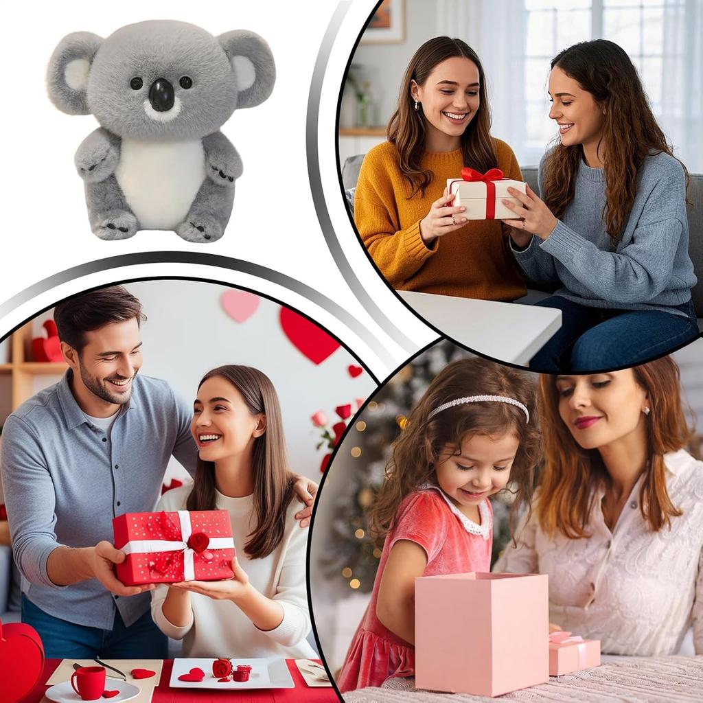 Generico Koala's Luxurious Emotional Healing, Koala Plush Toys for Emotional Support, Realistic Healing Hug Padded Hug for Solitude Relief
