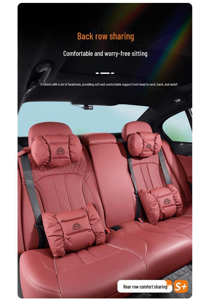 Mercedes-Maybach White Headrest & Lumbar Neck Pillow Set