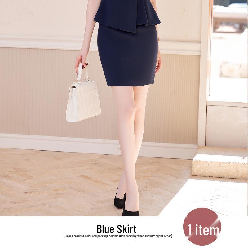 Women's High-End Professional Short-Sleeve Suit for Jewelry Store or Salon Receptionists