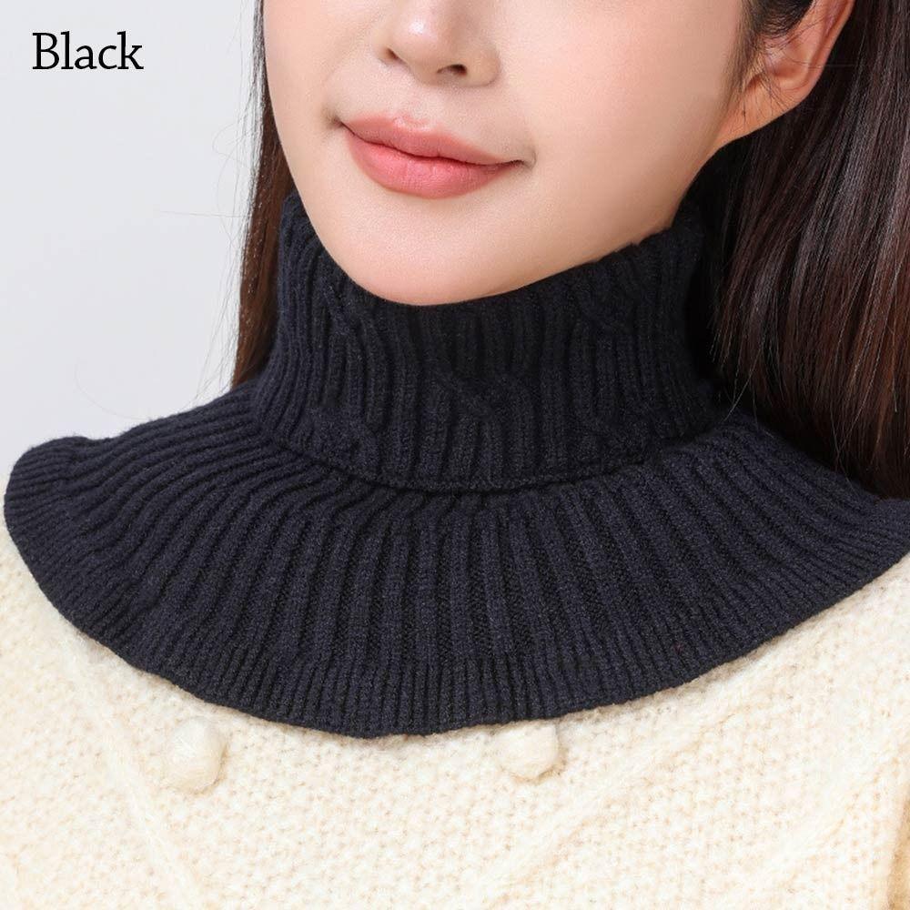 Windproof Scarf Warm Neck Warmer Fashion Knitted Fake Collar  for Men Women