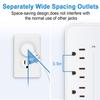 12-in-1   Protector Power Strip Extension Cord Flat Plug Power Strip with   Cord 8 Outlets and 3 USB & 1   Port 1700J Wall Mount Desk P