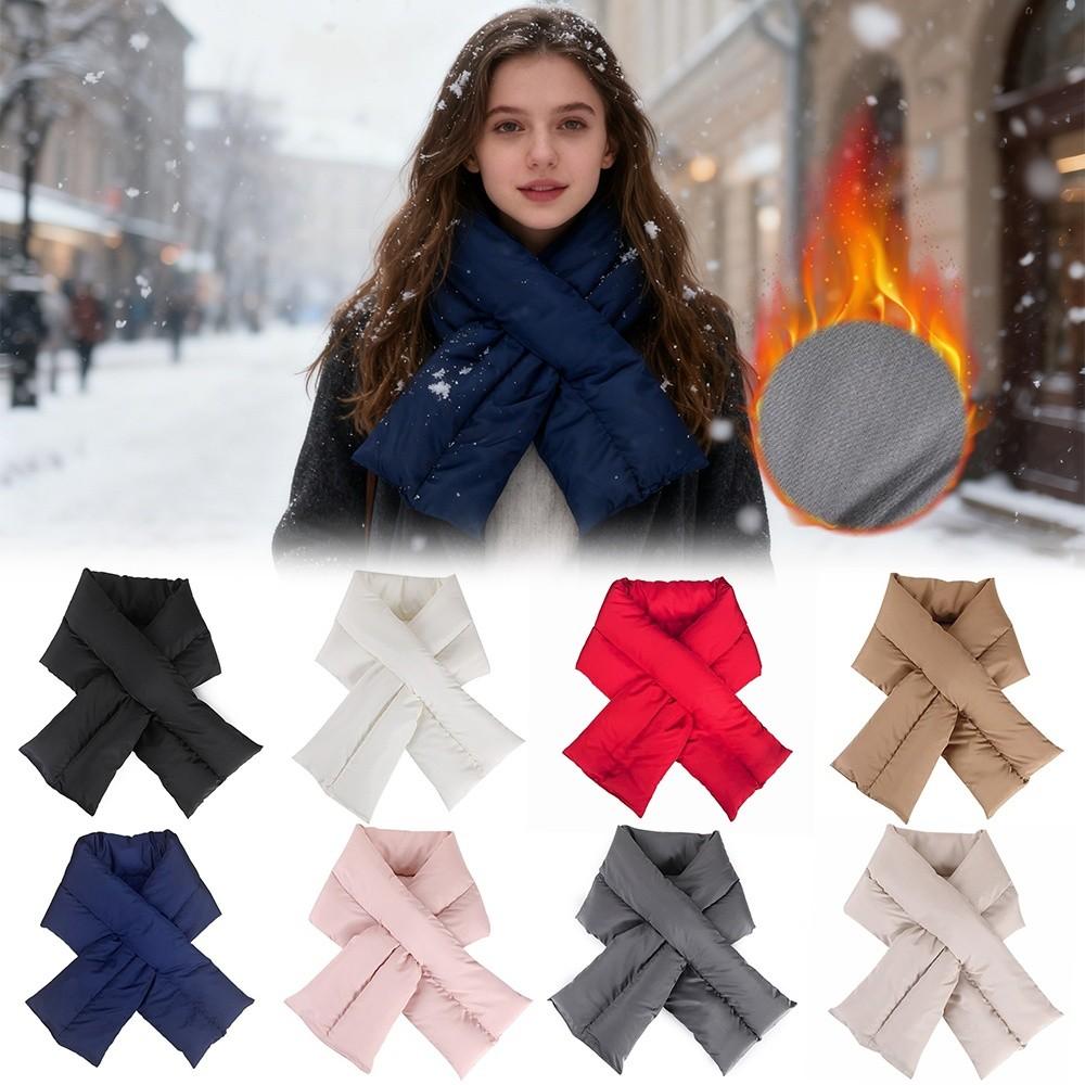 Warm Winter Scarf Down Cotton Skiing Scarve Simple Fashion Neck Warmer Women Men