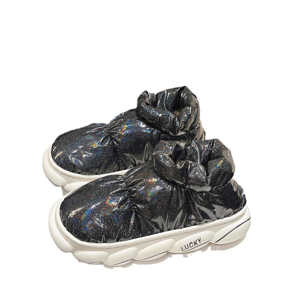 Dámské zimní kožíškem podšité teplé sněhule Nazouvací Ležérní Fleecové podšité kotníkové boty Vodotěsné svrchní boty Sálové vysoké boty pro ženy