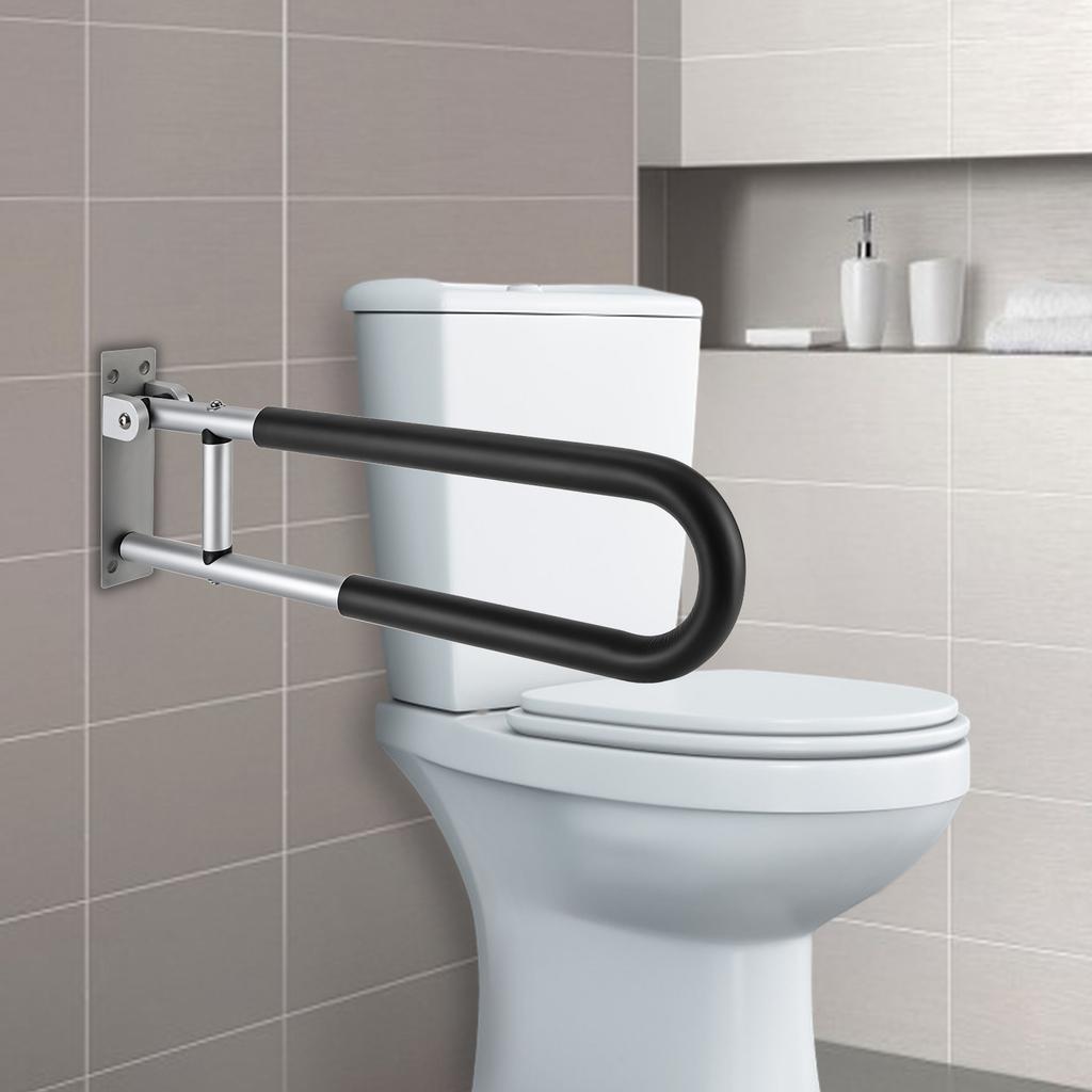 23,6 tum Vikbara Dusch Badrumstillbehör, Ledstång Handtag, Väggmonterat Toalett Säkerhetsstöd för Äldre Seniorer Funktionshindrade