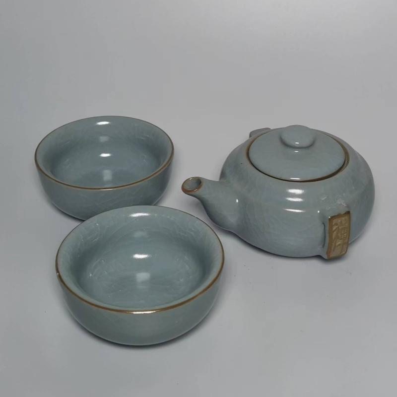 Cestovní čajový set v různých stylech, vysoké kvality, krásný a elegantní Gaiwan, čajová konvička a šálky, porcelánový čajový set, 1 čajová konvička, 1 čajový šálek