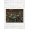 Painting On Canvas "Billiards Game" for a Bar 20x30cm