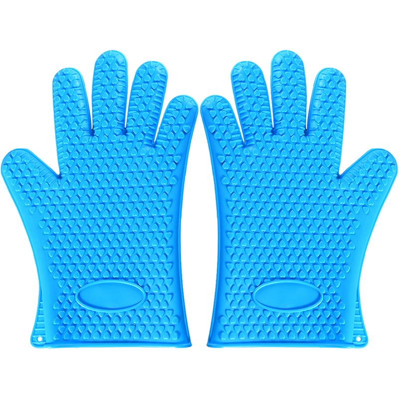 1/2Pcs Oven Mitts Baking Gloves 230 Heat Resistant Silicone Glove Kitchen Thicken Barbecue Oven Cooking Glove BBQ Grill Gloves