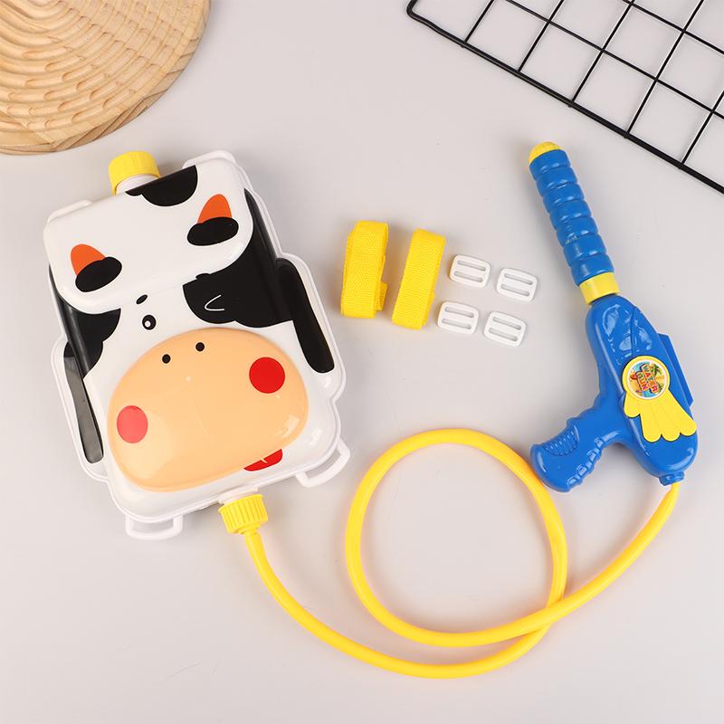 Children Summer Backpack Water Spray Toy Cartoon 1300Ml Large Capacity Backpack Water Fight Toy Outdoor Beach Water Battle Game A4