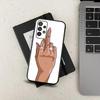 Cartoon Middle Finger   Phone Case For Samsung S21,S22,S23,S30,Ultra,S20,Plus,Fe,Lite,Note,10,9,5G Black Soft Cover