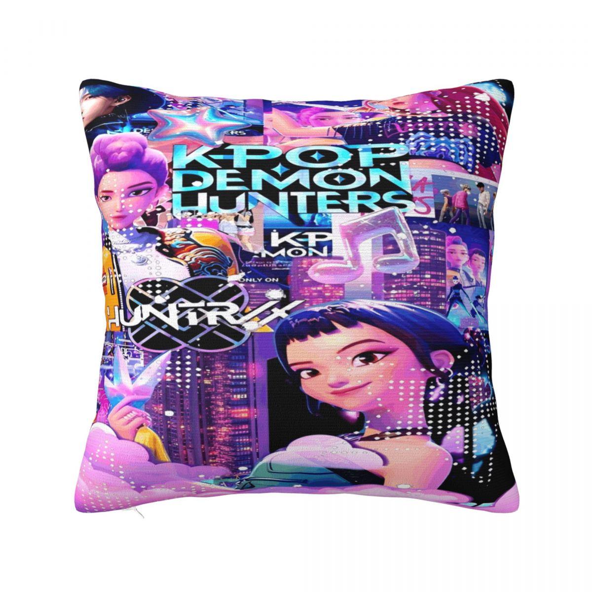 

Y2K Home Kpop Demon Hunters HuntrixDecor Pillowcases Accessories Pillow Covers Zipper Multi Size 12x12Inch
