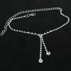 New Double Heart Copper Claw Set Diamond Chain Anklet: European-American Hot-Selling Rhinestone Foot Jewelry