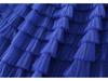 Women's Layered Mesh Gauze Pleated High Waist Long Skirt - Spring & Autumn Style