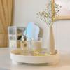 Nordic Wood Storage Tray Household Desktop Sundries Cosmetic Perfume Jewelry Key Plate Home Decorative Round Storage Trays