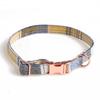 New Pet Dog Collar British Plaid Retro Rose Gold Bow Full Metal Collar  Dog Accessories Chihuahua Dog Y Harness