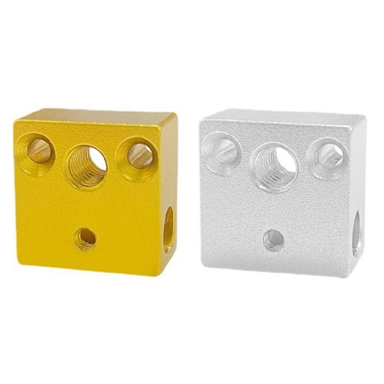 Aluminium Hotend Heizblock 3D-Drucker Hohe Temperaturen Heizblock Ersatz für MK8 Extruder Zubehör